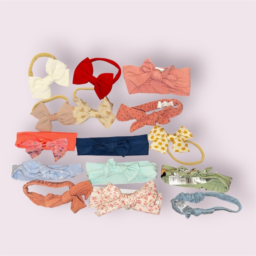 Lot of 15 Baby/Toddler Bow Headbands | Assorted Styles